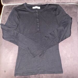 NWOT- Double Zero Black Long Sleeve Tee